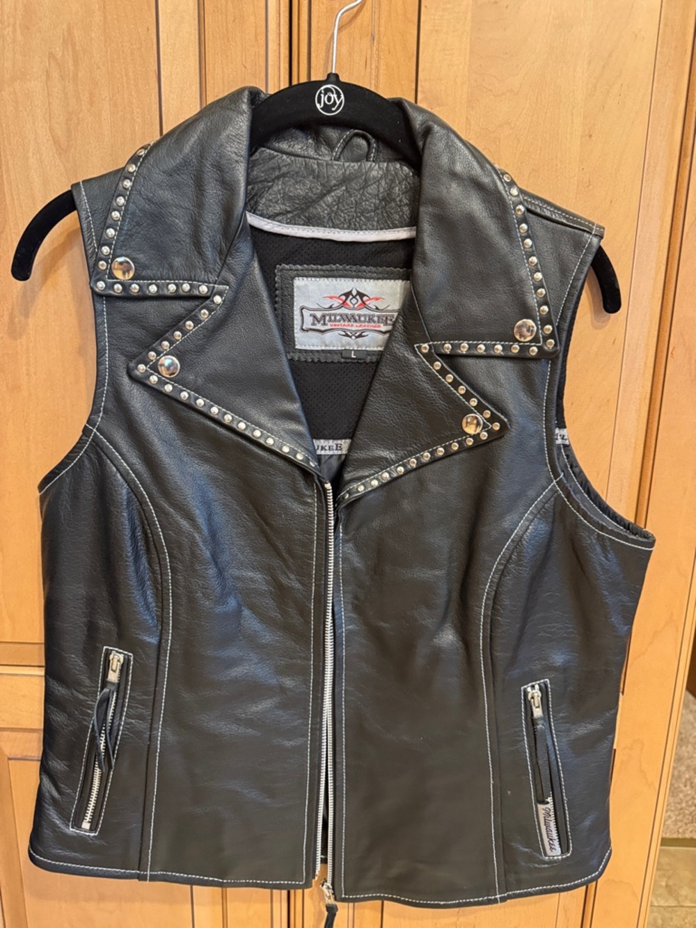 Milwaukee Leather Women's Black Studded Moto Vest